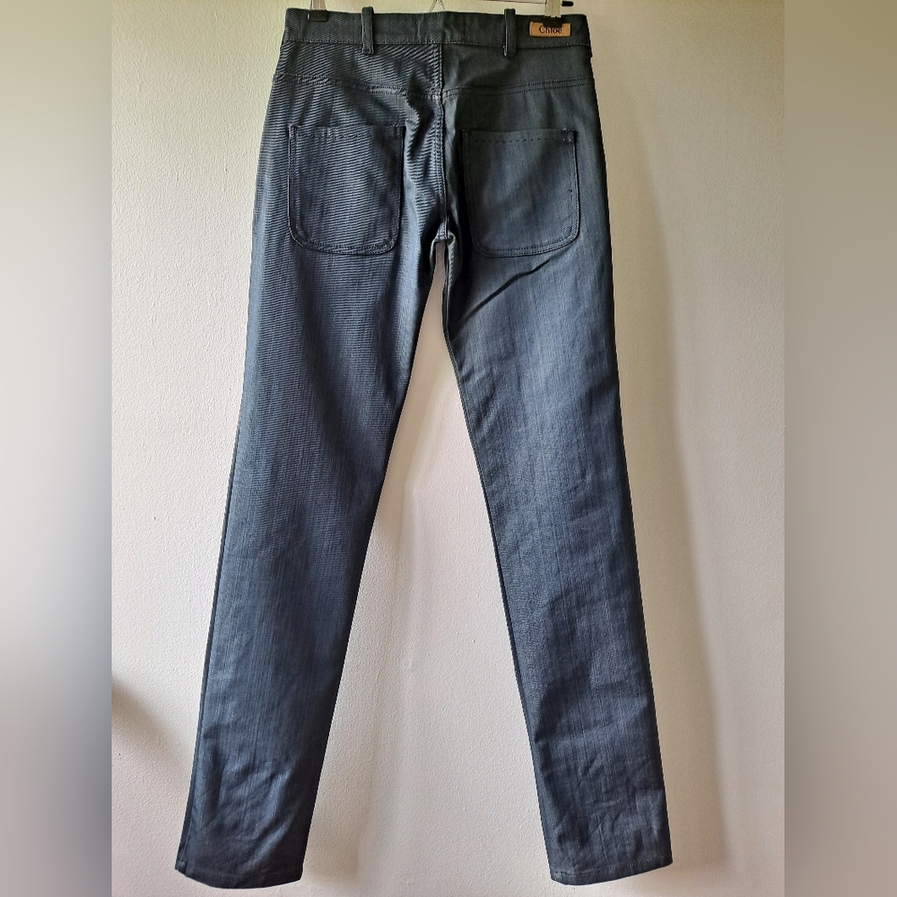 Chloe Waxed Jean. Straight Leg, Low Rise. Check Measurements For Size. - Picture 2 of 13